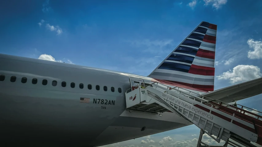 the american flag painted on a plane's wing