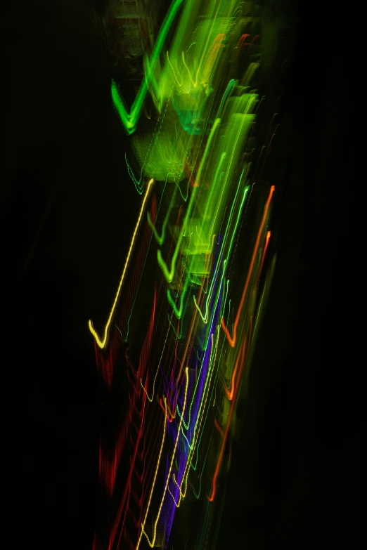 blurred pograph of multicolored light streaks and blurs