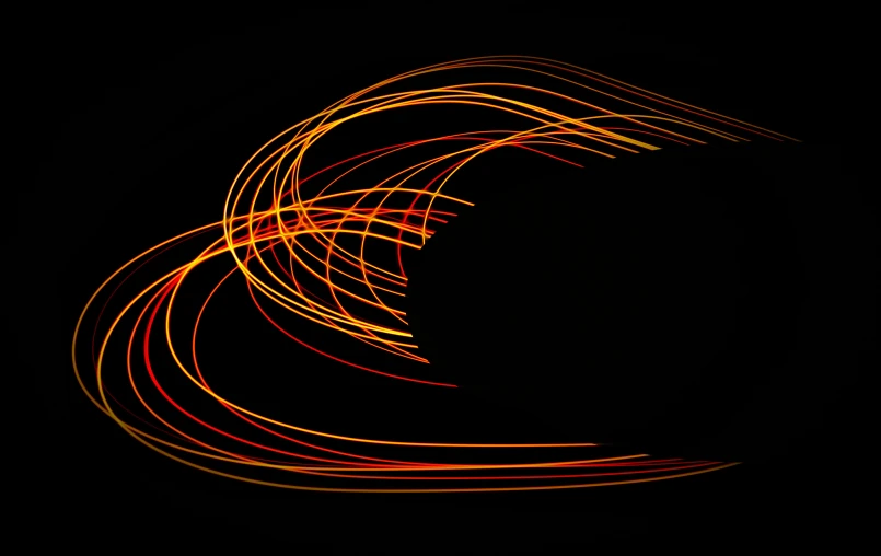 an abstract po of orange, white and red waves