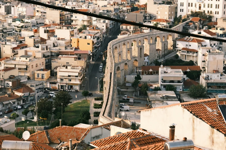 view of city with various old buildings and rooftops