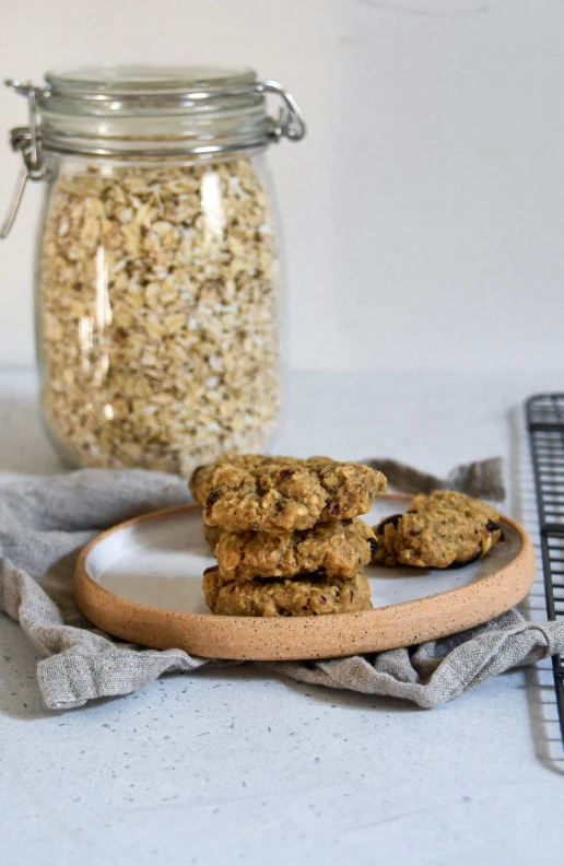 some cookies that are on a plate