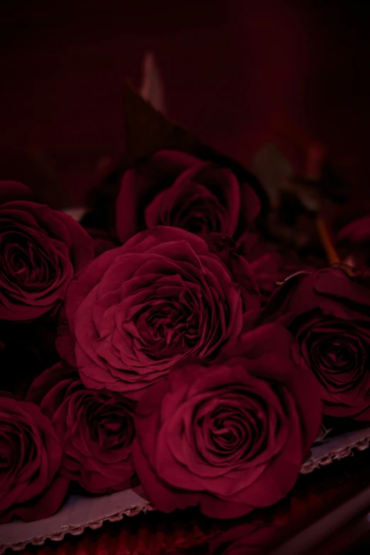 a close up of flowers sitting on a table