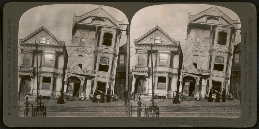 a vintage po of a couple of old style buildings