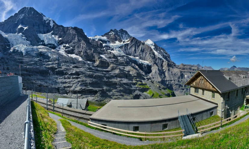 a very beautiful house in the mountains