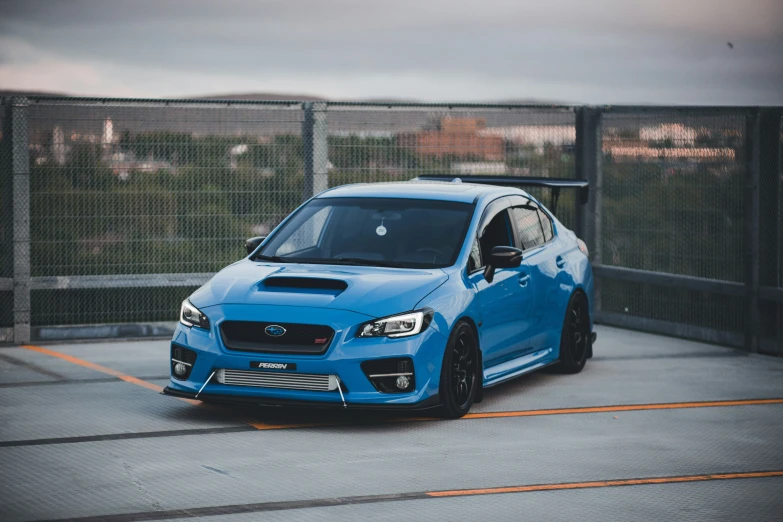 the new subarunt is driving around the track