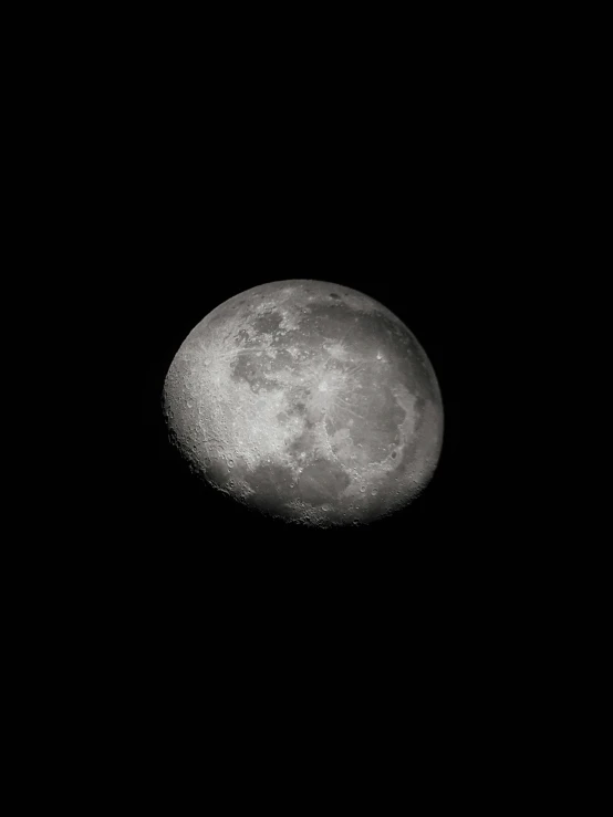 the full moon taken from a distance, showing it's shadow