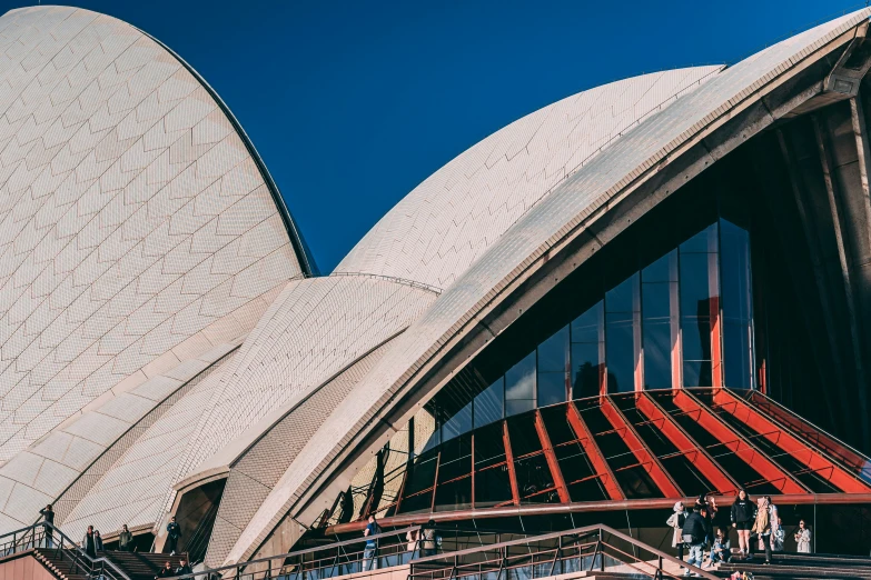 a large opera opera is shown with its curved roof