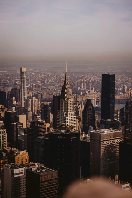 the view of a city skyline with a lot of tall buildings