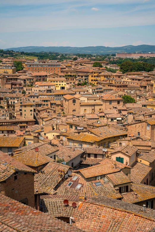 an aerial view of a small european village