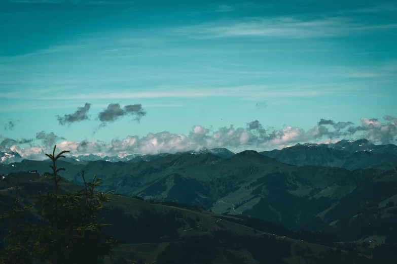 view of the mountains from below at night