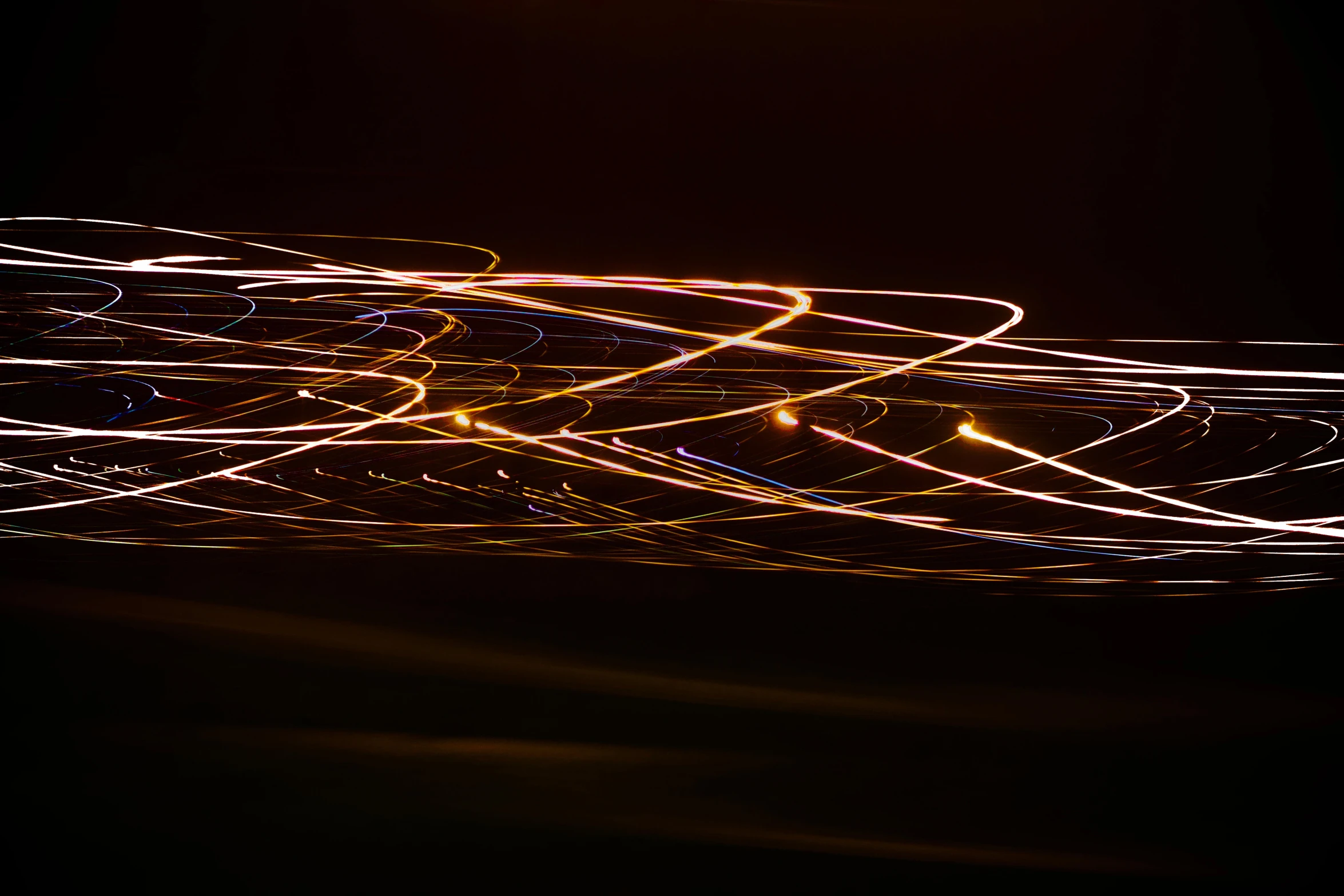 an image of a long exposure of lights