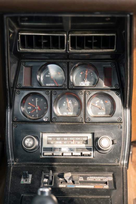 a dashboard with different gauges in it