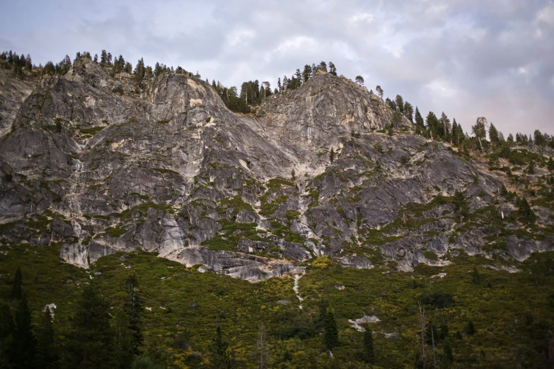 several mountain faces are visible in this po