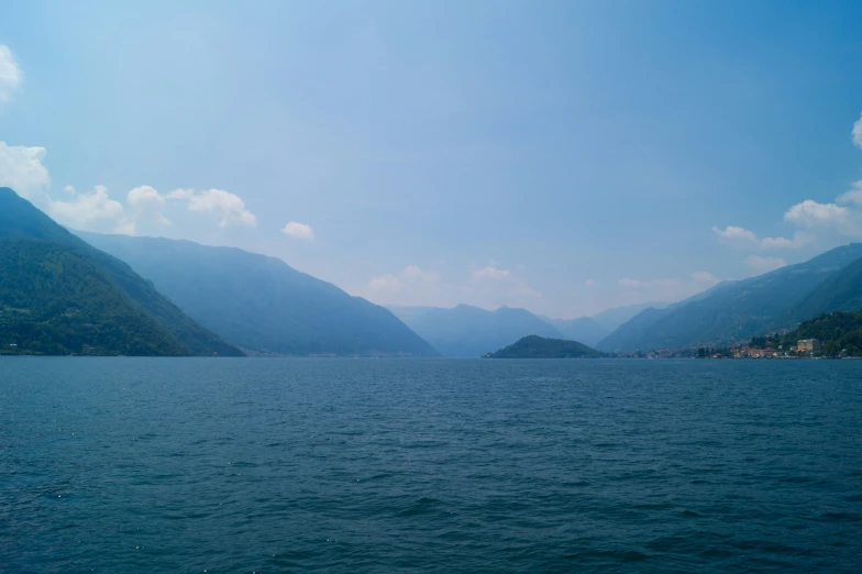 a mountain view of a body of water