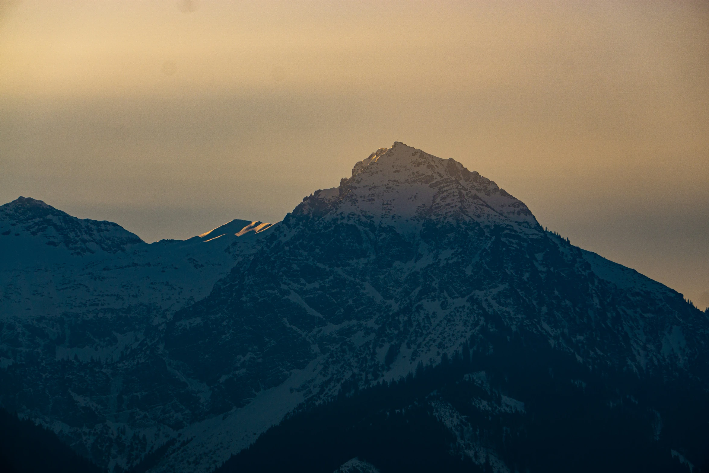 a view of the top of some mountains