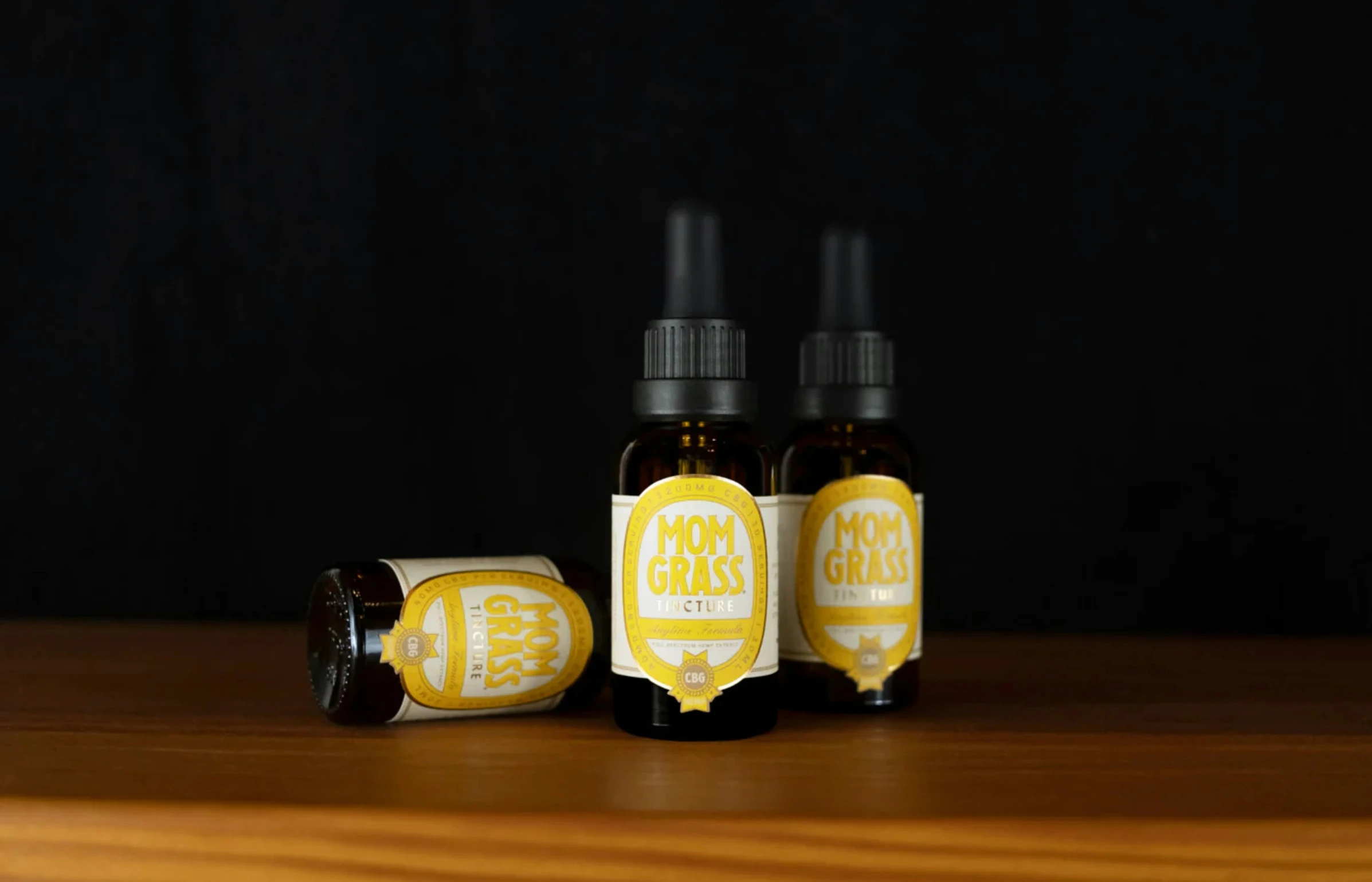 three bottles with lemon marmalade flavor