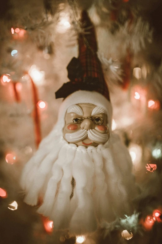 there is a picture of a decoration of santa claus