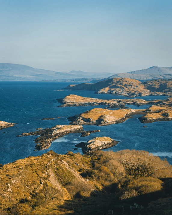 a body of water that is surrounded by land