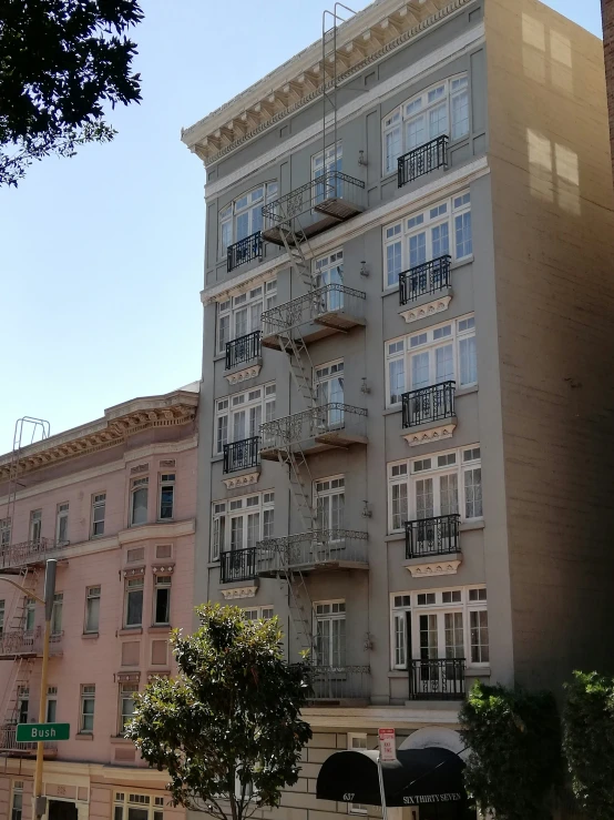 a large building with a lot of balconies