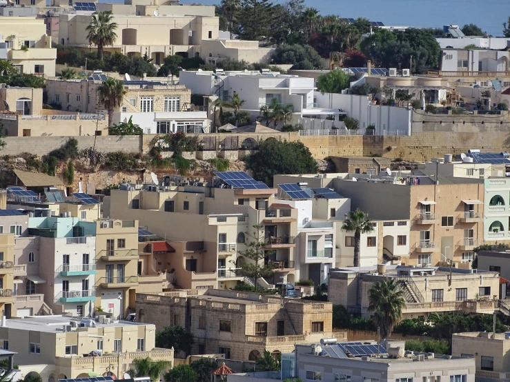 a city with a mountain in the back ground