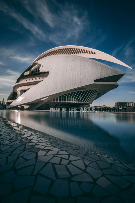 a large building on a body of water