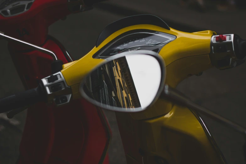 this is the image of a side mirror on a scooter