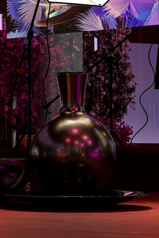 there is an unusual looking vase in the image