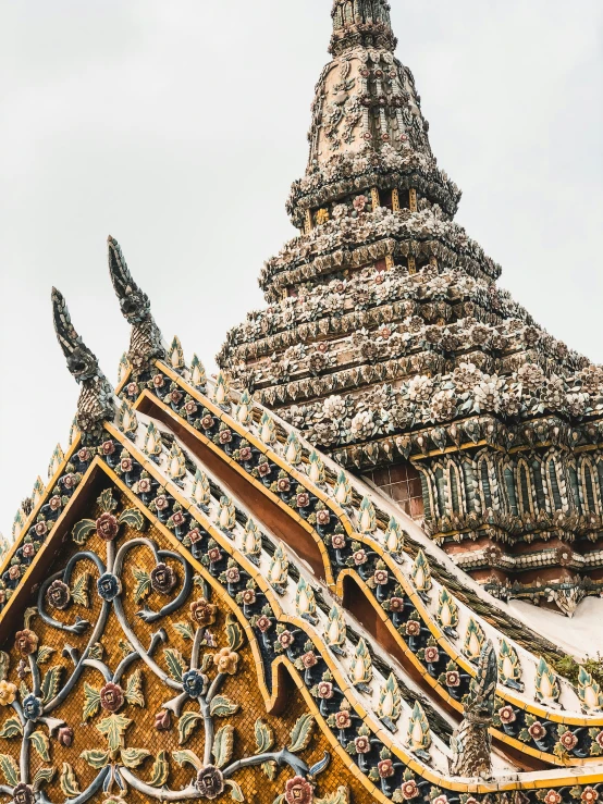 an intricate building made with ornate carved decoration