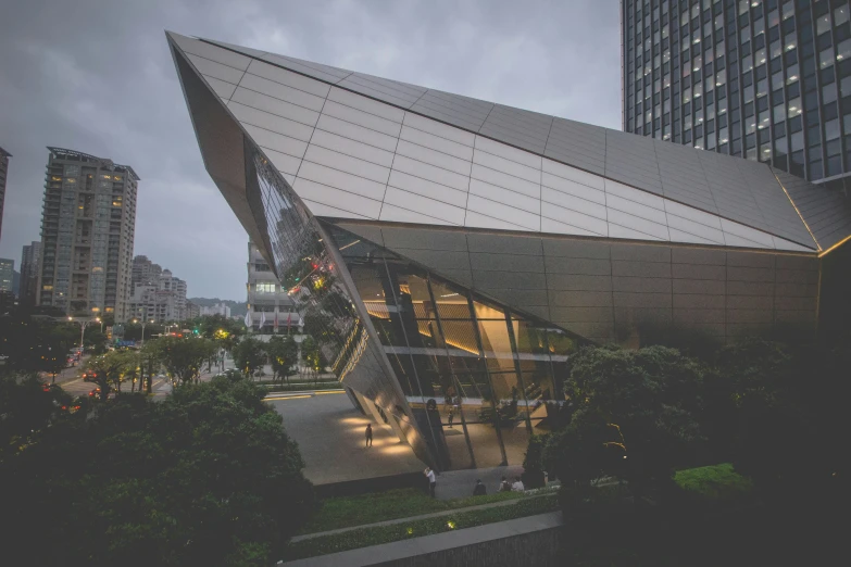 the roof is made out of two different shapes