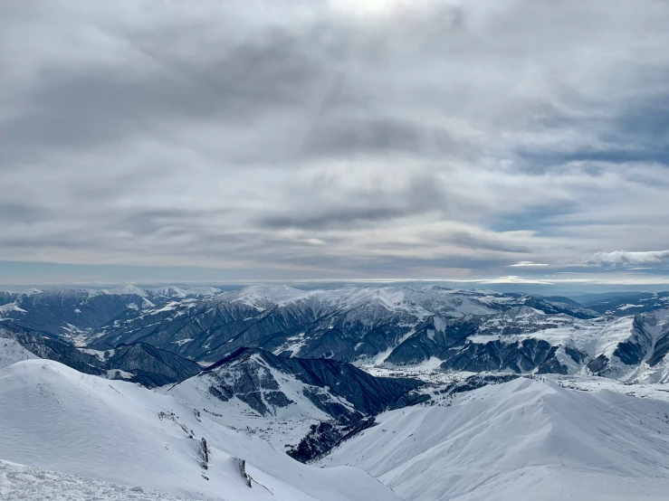 the view over the mountains in the distance