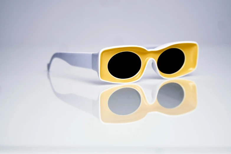 the sunglasses are designed to look like it's floating in water