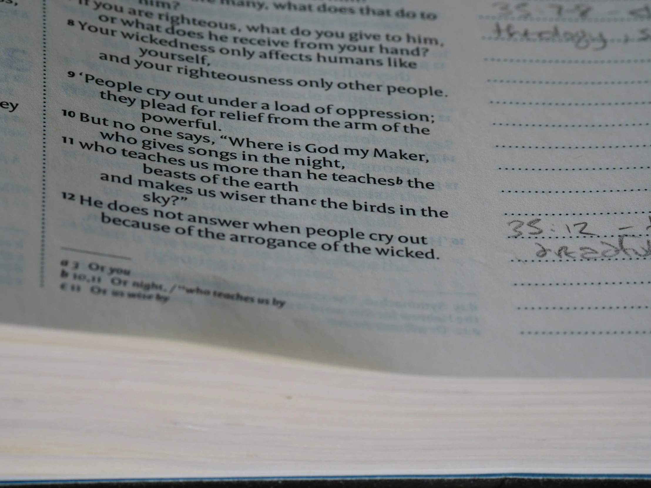 close up of a text book with writing on it