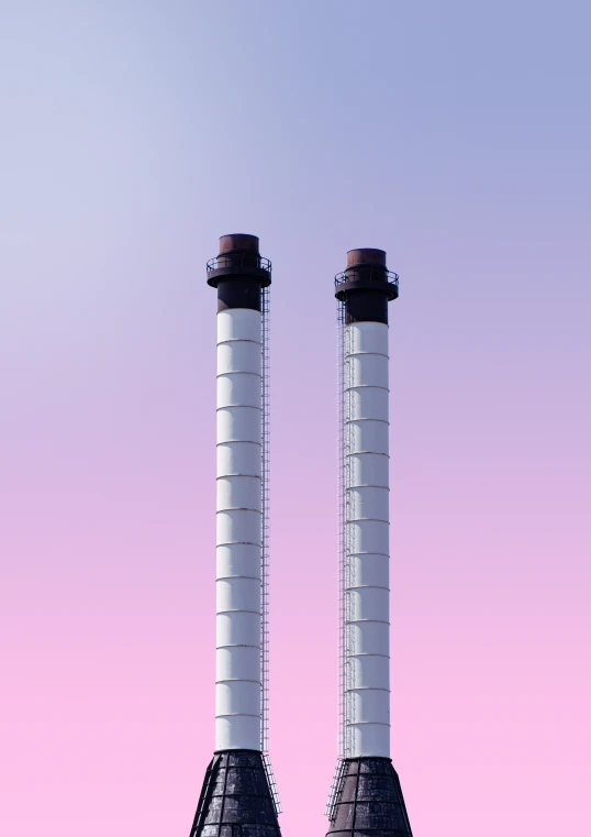two tall buildings on each side of a road