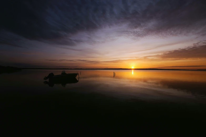 a boat that is sitting in the water