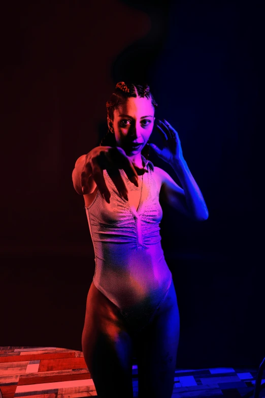 an abstract image of a woman in a swimsuit