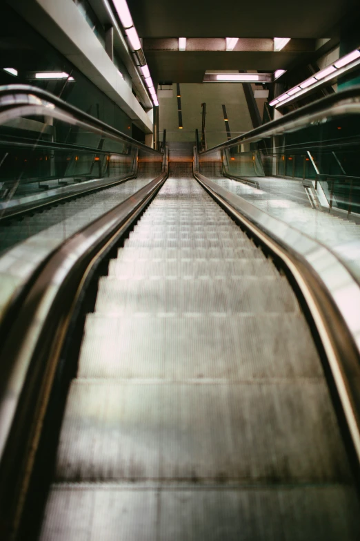 a subway train is seen passing through an underground terminal