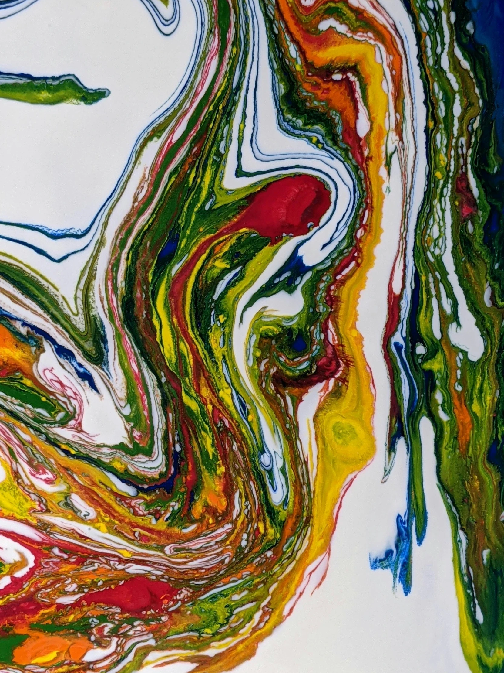 a painting with some colorful paint