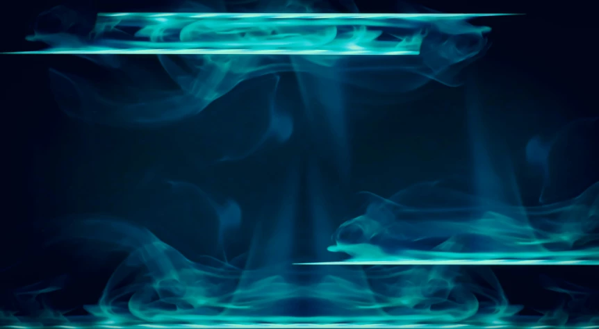 smoke is shown as it turns on the dark background