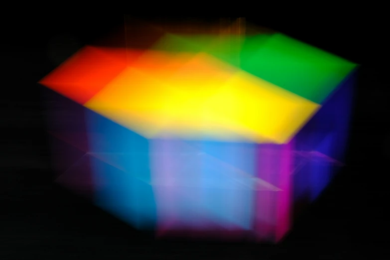 the blurry image shows what appears to be colorful colors