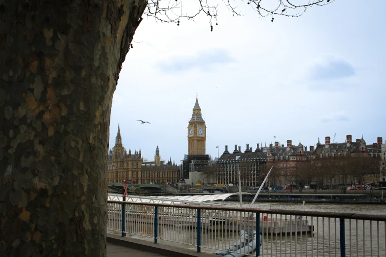 the big ben clock tower towering over the city of london