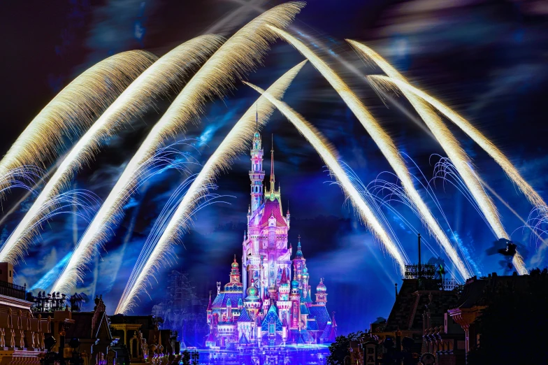 disney world lights up in the night with fireworks