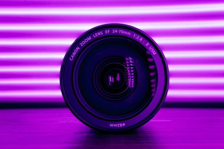 a digital camera lens sitting on a table