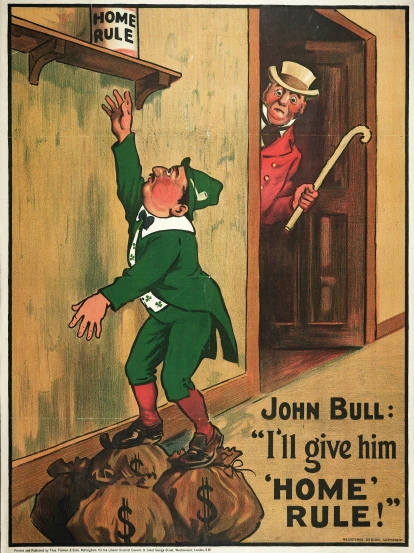a magazine advertisming john bulli and his work home rule