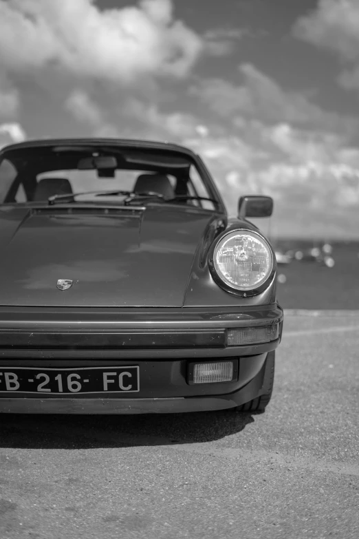 a black and white po of a porsche gtr