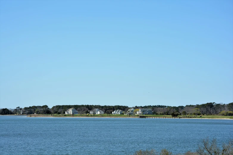 the water is calm and blue in color