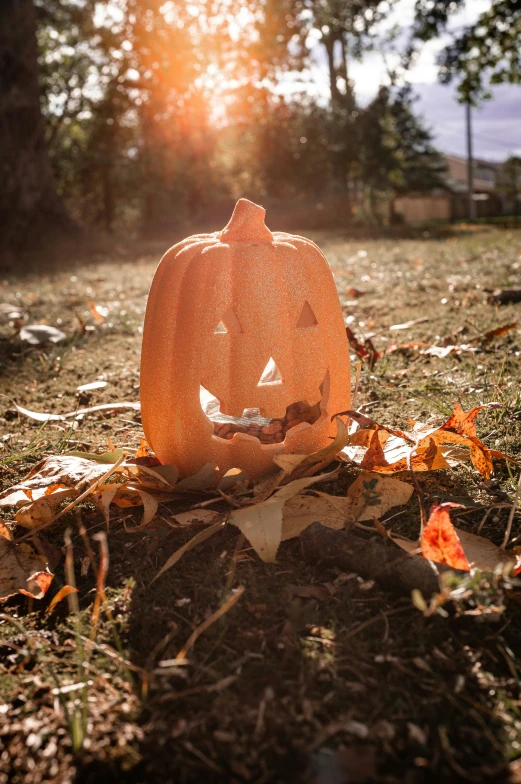 a pumpkin with faces painted in it