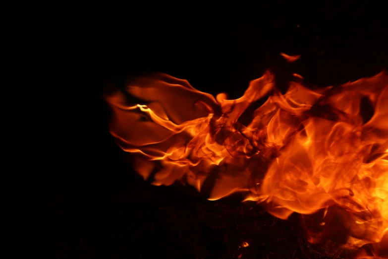 a large amount of fire is shown burning