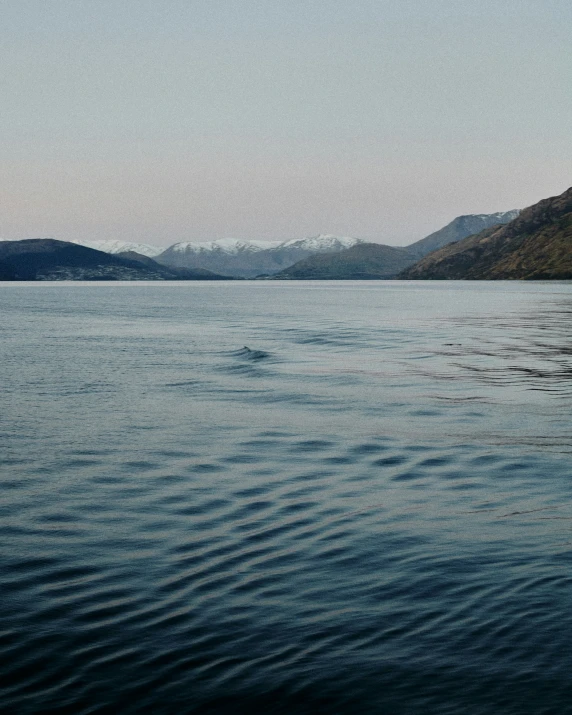 a body of water next to mountains and trees