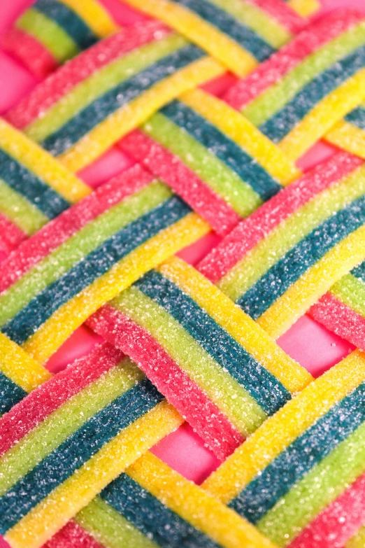 multicolored fabric woven for a bag