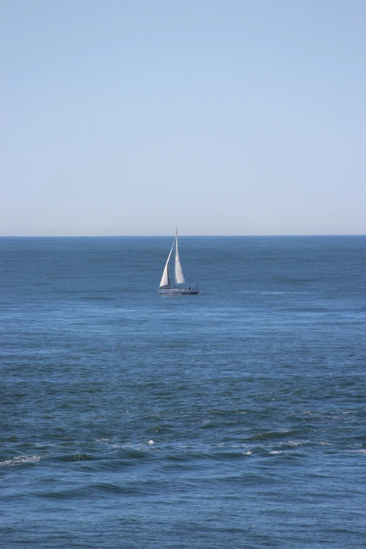 a sailboat in the middle of a large body of water